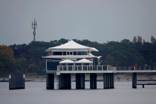 Elite Waterfront Pavilion Crafted for Relaxation